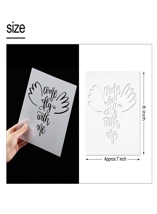 Zonon 15 Pieces Inspirational Quote Stencils Kit - Reusable Template for Painting Wood Wall Home Decoration - Image 2